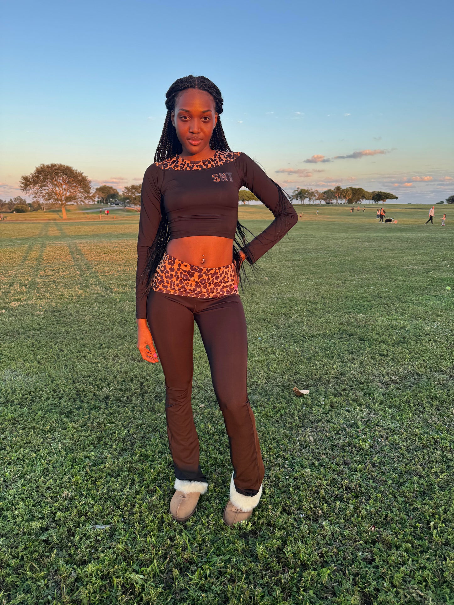 Cheetah print athleisure set